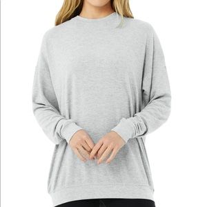 NWT ALO Soho Pullover in Dove Grey